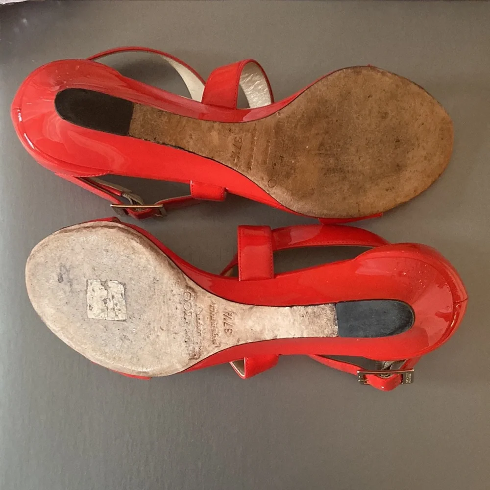 Jimmy Choo Sandals Size 37.5 Red - Picture 5 of 6